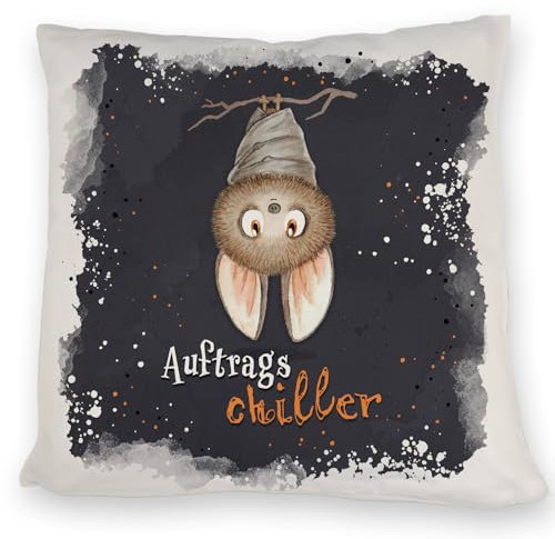 Auftragschiller Kissen mit niedlicher Fledermaus EIN bequemes DekoKissen für die Couch Fledermaus Halloween Teenager KuschelKissen Motiv Flauschig bedrucktes Herbst Dekoration