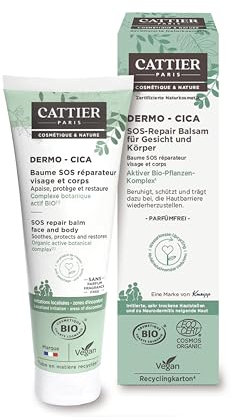 CATTIER PARIS Dermo Cica SOS-Repair Balsam für Gesicht & Körper - beruhigt, schützt & repariert trockene bis sehr trockene, beanspruchte und zu Neurodermitis neigende Haut - 40ml