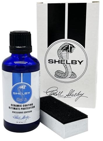 Shelby Car Ceramic Coating Sealant Ultra Protection 50ml - Hydrophobic Water Beading Ceramic Car Coating Kit with Applicator for Protection Against Bird Droppings, Tree Sap & Pollutants (CER0001.6)
