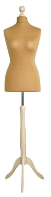 LUSORIA Schneiderpuppe, Schneiderbüste weiblich beige/helles Holz (S 36)