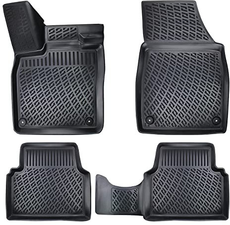 fussmattenprofi.com 3D Gummimatten Set für VW ID3 (ID.3) Baujahr ab 2019 | Extra Hoher 5cm Rand Allwetter Auto Fussmatten I TPE Geruchlos rutschfest Fußmatten Zubehör