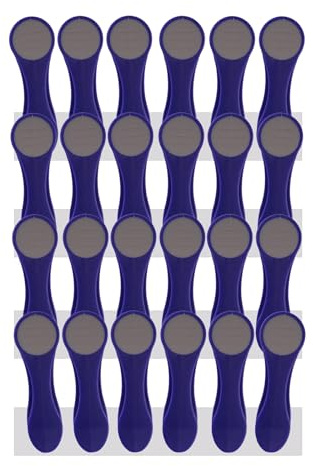 24 Wäscheklammern Wäscheclips mit Spiralfedern aus Edelstahl und Soft Grip Softgrip Soft Touch Softtouch Indigo Grau