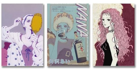 LonGPAN Leinwandbild, Motiv: japanische Nana, Anime, 3 Stück