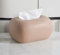 Baamur Keramik Kosmetiktücherbox Braun Pastell, moderner Taschentuchspender für Wohnzimmer, Badezimmer und Flur, dekorative Tissue Box, praktische Aufbewahrung für Kosmetiktücher