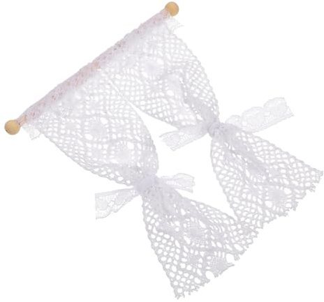 Hohopeti Miniatur Vorhang Für Dekorative Fensteraccessoires Spitze Für Miniaturprojekte Romantische Raumgestaltung Und Kreative Spielumgebungen