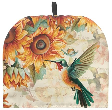 Coloranimal Sunflower Hummingbird Tea Cozy for Teapot Insulated Tea Kettle Protective Tea Pot Cozy for Keeping Warm Fashion Breakfast Coffee Pot Cover Kitchen & Dining