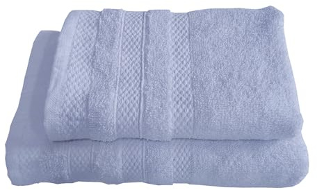 RE SOLE - Set Asciugamani Puro Cotone 1+1 Set Asciugamani Viso e Bidet - Coppia Asciugamani Bagno 500 gr/mq con Ospite | 50x100cm + 40x60cm (Grigio)