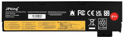 JPking 48Wh 61+ 01AV425 Laptop Akku für Lenovo ThinkPad A475 A485 TP25 P51S P52S T470 T480 T570 T580 Series 01AV425 4X50M0881 01AV491 SB10K97582 SB10K97583 01AV426 L18M6P71 SB10K97661 02DL023 Battery