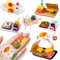 Wichtel Zubehör, Wichtelzubehör Miniatur Essen und Trinken Weihnachten Mini Lebensmittel Set Mini Food Hamburger Eier Jam Brot Milch Kaffee, Weihnachtswichtel Zubehör Wichteltür Set