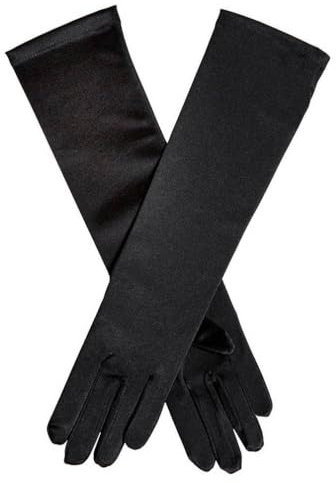 Dents Womens Melissa Long Below Elbow Satin Gloves - Black