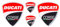3D Ducati Motorrad Kompatible Logo aufkleber Set – Premium UV-beständige Gel & Epoxy Aufkleber für Motorradfans (Carbon)