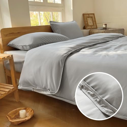 Milbenbezug Bettdecke 135x200, Allergie Bettwäsche mit Reissverschluss, Allergendichter Zwischenbezug für die Bettdecke, Allergiker Bettwäsche Decke 135x200cm, Grün