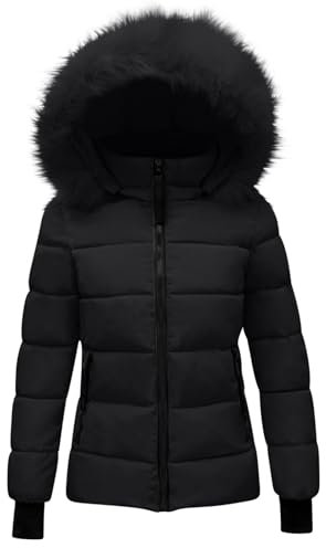 Generico Cappotto Donna Invernale Caldo Ispessito Piumino Lungo Donna Invernale Giacca Imbottita in Cotone Cappotti Pile Impermeabile Giacca Donna Outdoor Parka Antivento Jacket Offerte