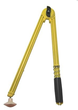 Compas en plastique incassable Jaune 50cm 1 ventouse et porte craies ou marqueur tableau
