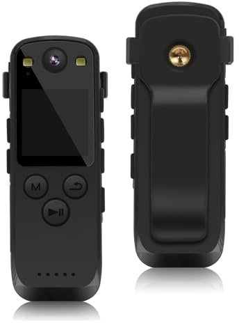 Mini Body Camera, Body Cam, A31 Sports DV Shooting Fotocamera digitale da vicino Mini Body Camcorder Rilevazione di movimento Videocamere for registrazione video DVR for auto per sicurezza, riunioni,