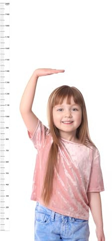 Height Measurement for Wall, Adhesive Growth Chart Ruler, Clear Removable Sticker, Waterproof Kids Measuring Tape, Wall Hanging Height Tracker, 78,7 x 2,05 Zoll