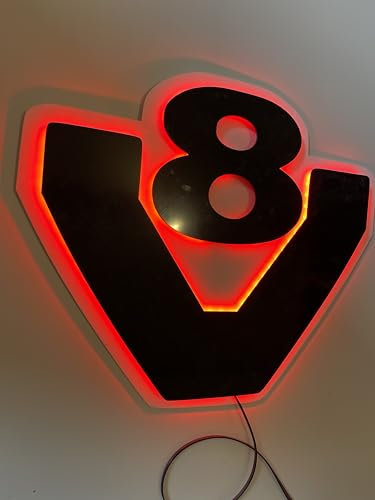 Scania v8 - LKW Zubehör Scania v8 Schild - Scania Led Logo RGB