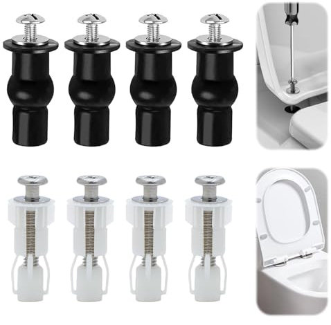 Yesimola Fissaggio Sedile WC universale WC a cerniera fissaggi 8 pezzi sedile WC fissaggio cerniere di ricambio per fissaggi WC sedile bulloni ad espansione