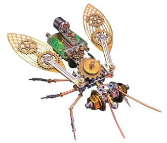 218 Teile 3D Metall Puzzle Bausatz, Steampunk Große Biene DIY Modellbausatz, Mechanisches Insekten Puzzle für Dekor Ornament Geschenke für Erwachsene