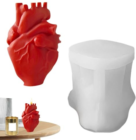 Stampo In Silicone A Forma Di Cuore Umano - Stampo Anatomico Realistico Per Candele A Cuore Umano 3D - Facile Da Scolturare Per Dolci Torte Muffin Cupcake E Materiali Artistici