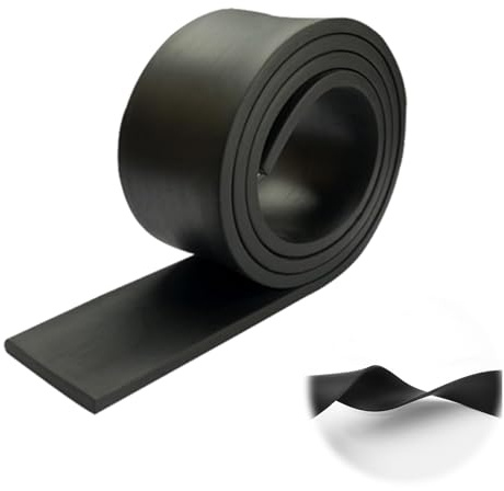 Bande en caoutchouc de 3 mm - 5 cm x 1 m - Pour l'étanchéité et l'isolation - Anti-vibrations - Antidérapant - Pour extérieur, voiture, porte, fenêtre, atelier, garage