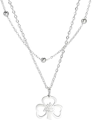 Minimalistische vierblättrige Halskette aus 925er Sterlingsilber für Frauen und Mädchen, Anhänger – 4 Halskette, Alhambra Lucky Birthday