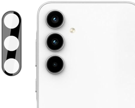 Techsuit Kameraschutz für Samsung Galaxy A55 5G mit 9H Härte, Kristallklar, Kratzfest, Anti Fingerabdruck, Einfache Installation, Full Camera