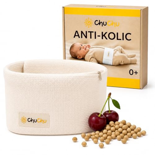 Baby Kirschkernkissen – Wärmekissen für Babys bei Bauchweh & Blähungen – Verstellbarer Wärmegürtel für Neugeborene – Sanfte Wärme bei Koliken – 100% Baumwolle