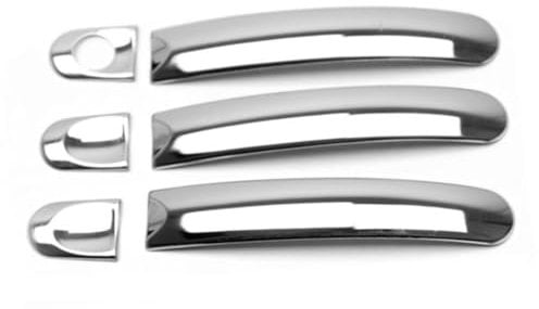 OMAC Türgriff Blende Türgriffkappen kompatibel mit VW T5 T6 2003-2021 3-Tür Edelstahl Silber 6x