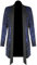H&F Girls Womens Ladies Waterfall Open Drape Long Sleeve Sparkling Glitter Shiny Sequins Laurex Cardigan Novelty Party Top Floaty Duster Coat Blazer Dress Plus Size 14-28 Blue