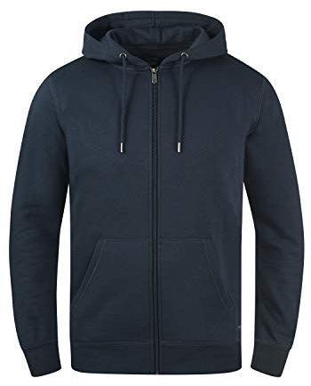 !Solid SDBerti Zip-Hood Herren Sweatjacke Kapuzenjacke Hoodie mit Kapuze Reißverschluss Kängurutasche Baumwollmischung Regular fit, Größe:L, Farbe:Insignia Blue (1991)