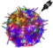 VOLTRONIC LED Lichterkette, IP44, Modell- und Farbwahl, 50 LEDs, Transparentes Kabel, bunt