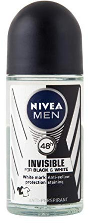 6 x Nivea Deo Roll-on Invisible for Black & White For Men