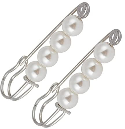 MagiDeal 2 Stücke Sicherheitsnadel Broschennadeln für Schmuck- und Handarbeiten Unisex Mode Schmuck