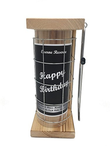 Happy Birthday - Geburtstag Geschenke - Eiserne Reserve Spardose mit Säge zum zersägen des Gitter - Geldgeschenk - das andere Sparschwein - Sparbüchse - Geschenkideen