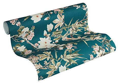 Michalsky Living Vliestapete Dream Again Tapete floral 10,05 m x 0,53 m blau grün rosa Made in Germany 364984 36498-4