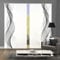 Home Fashion 4er-Set Schiebegardinen OPALIA, 4X 245 x 60 cm inkl. Zubehör, Farbe:grau