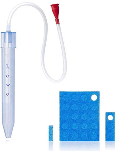 LOWO - Aspiratore Nasale Neonato Manuale Professionale di Aspirazione Bambini Neonati- Per congestione nasale (naso bloccato) Rinite Allergica Fredda Bronchiolite Sinusite - 0% BPA - 24 filtri OFFERED