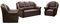 MOEBLO Polstergarnitur, Couchgranitur, Sofa und 2X Sessel für Wohnzimmer, Federkern Sofagarnitur Polstersofa Wohnlandschaft - FILON (Braun (Soft 66))