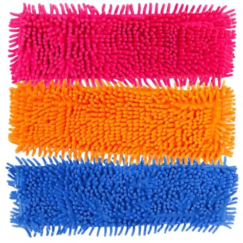 VR7 Microfiber Mop Head Replacement – Washable Mighty Pads for Wet & Dry Cleaning – Pack of 3 – Compatible with Most Mop Frames – Perfect for Hardwood, Tile, Vinyl & Walls