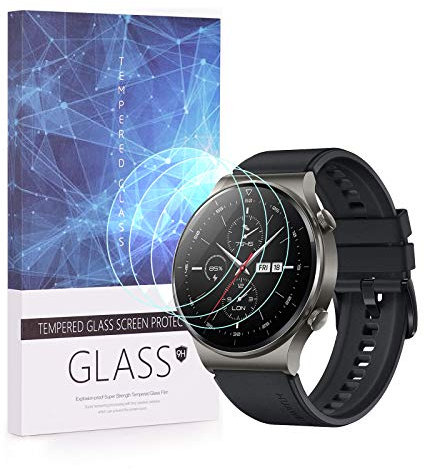 BECEMURU HuaWei Watch GT 2 Pro Protection d'écran en verre trempé 9H Couverture complète pour montre HuaWei Watch GT 2 Pro/GT 2 Pro ECG Smartwatch (lot de 3)