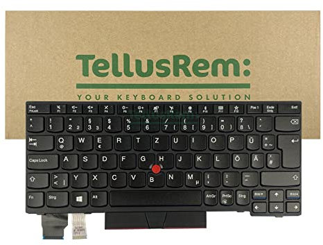 TellusRem ersatztastatur Deutsche Nicht Hintergrundbeleuchtung für Lenovo Thinkpad X280 X390 X395