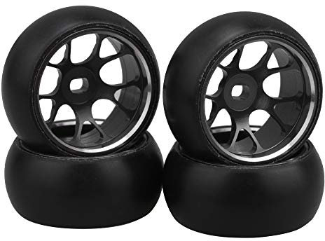 BQLZR RC 1:28 Auto Reifen Schwarz Y-Form Radnabe Ersatz für K989 Set von 4