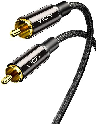 VIOY Digital Coaxial Audio Cable [3M], RCA Male to Male [Dolby Hi-Fi] Digital Audio Lead Stereo S/PDIF Coaxial Phono Cable for Video, AV Receiver, Amplifier, Speaker Soundbar, Home Theater