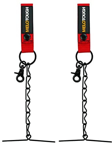 MELOTOUGH 2 Stück Band-String für Werkzeuggürtel, Taille, Elektriker, Klebebandhalter, Kette mit Schlüsselring und Karabinerhaken