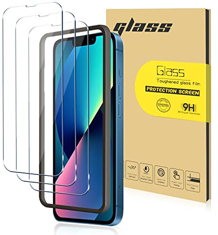 ZDYS Glas-Displayschutzfolie – [2.5D abgerundete Kanten] [9H Härte] [High Definition] [Blasenfrei] für iPhone 13 Mini gehärtetes Glas Displayschutzfolie 3 Stück
