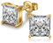 Ohrstecker Gold Herren Ohrstecker Silber 925 Männer Ohrringe Gold Diamant Ohrringe Stecker Vergoldet Ohrring Viereckig Nickelfrei