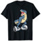 Funny Dinosaur T Rex Riding Hoverboard Elektro-Skateboard T-Shirt
