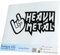 INDIGOS UG Auto Aufkleber Heavy Metal Hardcore Trash Guitar Drums - 300x142mm schwarz - Selbstklebender Sticker für Auto, Fenster, Bus oder LKW - Tuning
