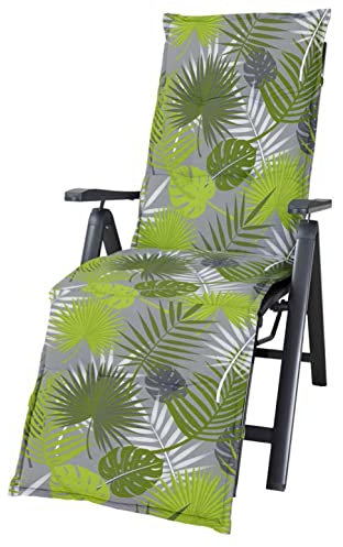 Relaxliegestuhl-Auflage 2er Set Gartenstühle 174x50 cm Grün WAOCMA - Made in EU mit ÖkoTex100 (174x50x6 cm (2er Pack))
